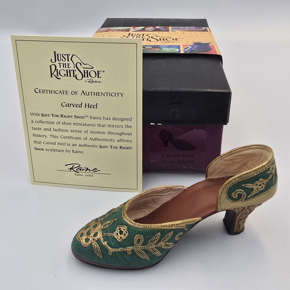 Just the Right Shoe Carved Heel. In box. RARE Vintage 2000